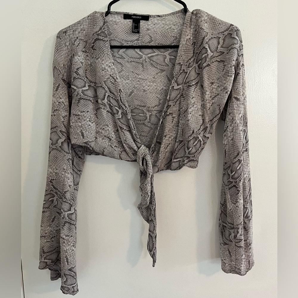 Snakeskin Crop Top